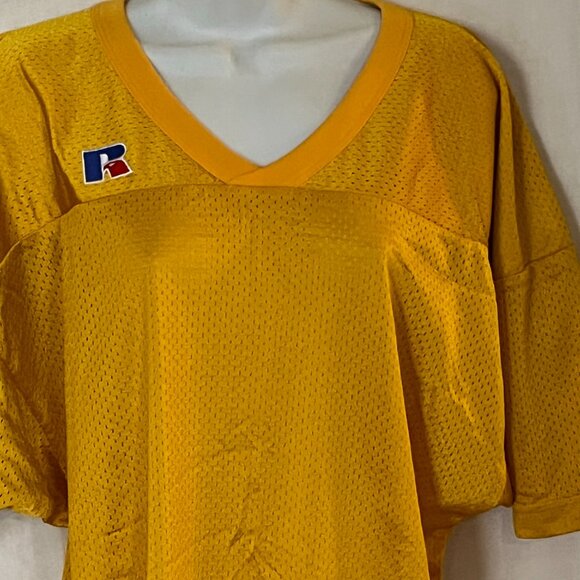 Russell Athletic Short Sleeve Top / Practice Jersey Yellow Medium - Picture 1 of 3
